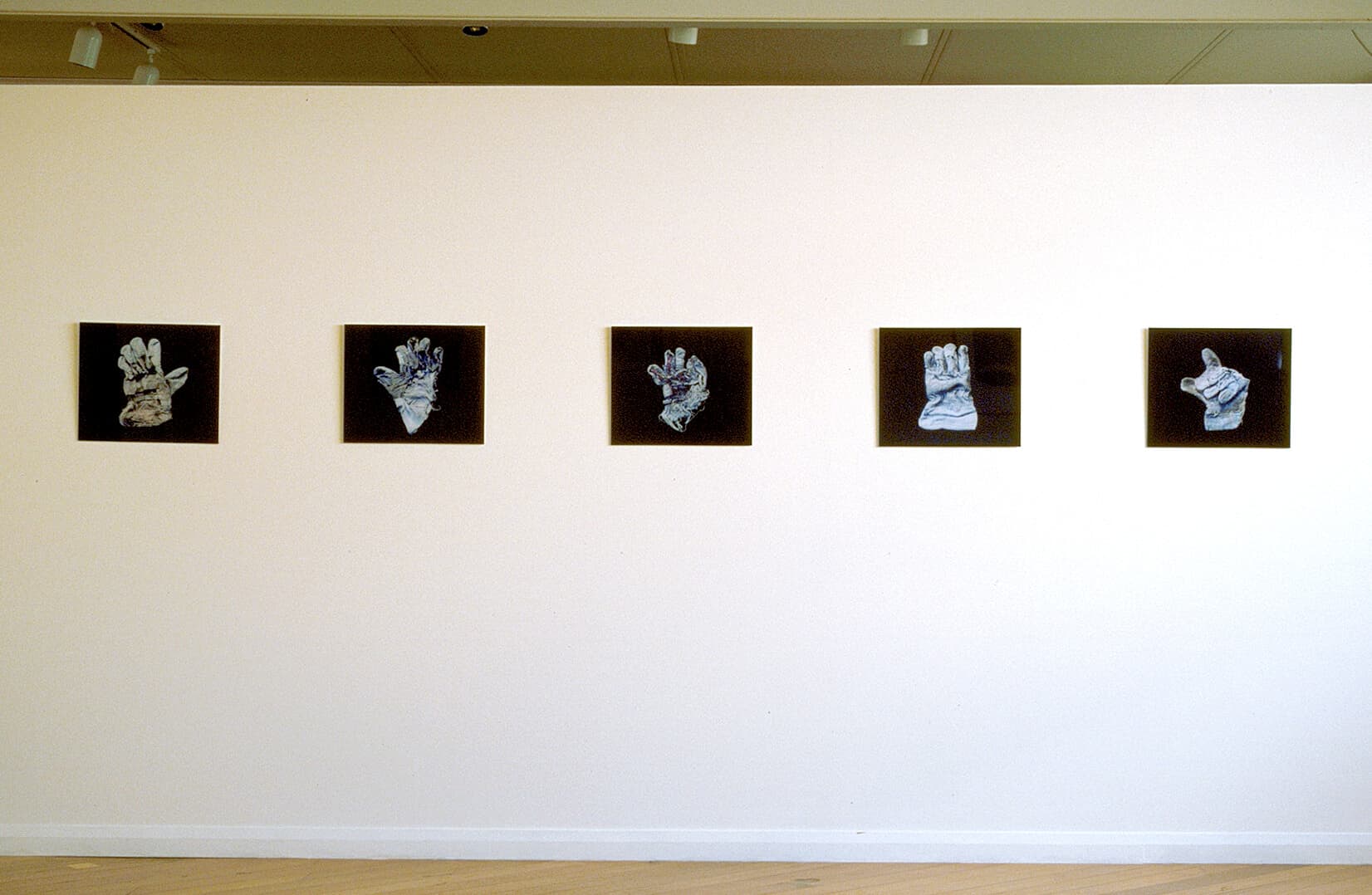 Installation view of Suicide of the Hands series