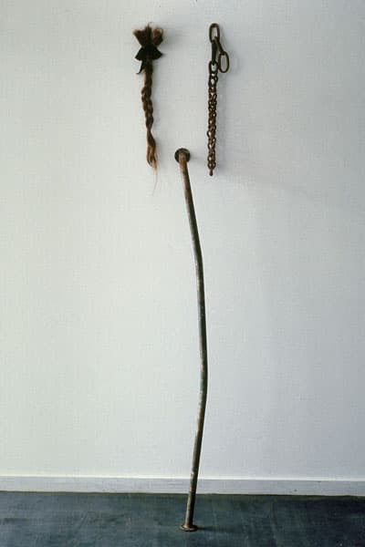 Untitled (metal/hair)