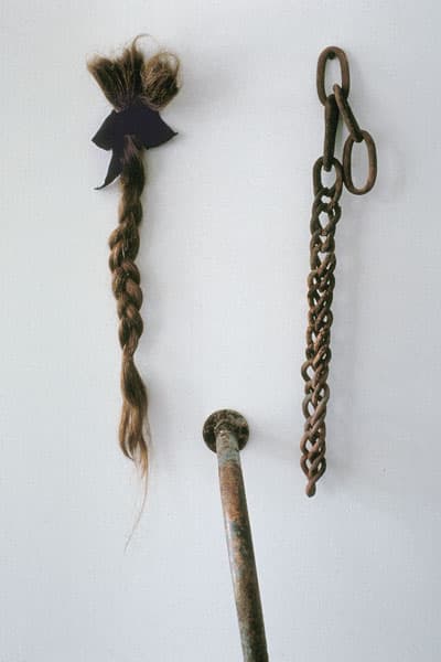 Untitled (metal/hair) (detail)